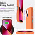 ORNARTO Slim Liquid Silicone Case for iPhone 13 6.1, Full Covered Soft Gel Rubber Cover, Orange