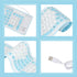 EBTOOLS Foldable Silicone Keyboard, 103 Keys USB Wired Waterproof Roll-Up Keyboard for PC Laptop, Blue