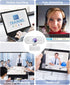 QMKKX 1080P Webcam for pc with Microphone,Full HD White Streaming Web Cam for Mac Laptop, Mini USB C External Clip