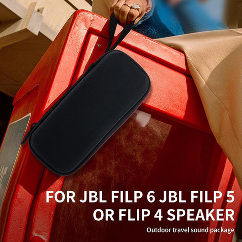 EVA Hard Case for JBL Flip 6/5 Waterproof Portable Bluetooth Speaker, Travel Protective Carrying Storage Bag (Black)