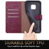 SUANPOT for Moto G Power 2021, RFID Blocking Leather Wallet Case, Flip Folio Book Phone Case Shockproof Cover for Women