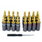4mm Audio Plug Jack Banana Plugs - 24K Gold Plated Adapter Cable Connector Clips, 12 Pair, 24pcs