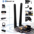 Wireless Network Card Adapter M.2 NGFF to PCI-E, WiFi Network Card Converter with Dual-Band Antenna