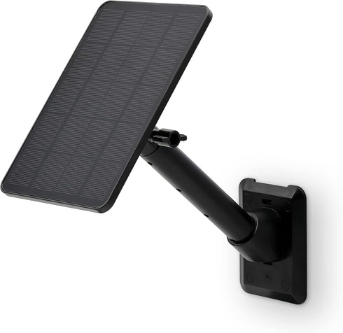 Holicfun Universal Solar Panel Wall Mount for Ring, Eufy, Arlo, Wyze, Reolink Solar Panels and More, Extended Mounting Arm, Multi-Angle Adjustable (Black)
