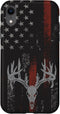 iPhone XR American Flag Whitetail Deer Buck Hunting USA FLAG Hunter Case