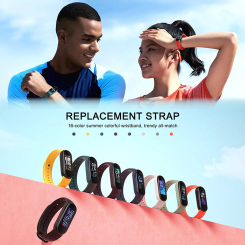 20 Pieces Strap Replacement for Xiaomi Mi Band 6 / Amazfit Band 5, Silicone Wristbands (16 Colors + 4 Screen Protector)
