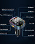 LIHAN AUX USB C Bluetooth Car Adapter, Wireless Handsfree Call, Plug for FM Transmitter Radio Receiver
