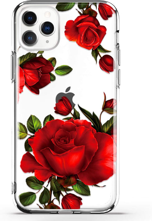 JAHOLAN iPhone 11 Pro Max Case, Clear Cute Design, Flexible Bumper TPU Soft Rubber Silicone Cover for 6.5 inch 2019 -