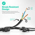 LORDTRONICS 5ft (1.5m) 10 125 3 Standard Amps Volts Black Prong AC Power Cord Cable for Electronics, TV, Computer