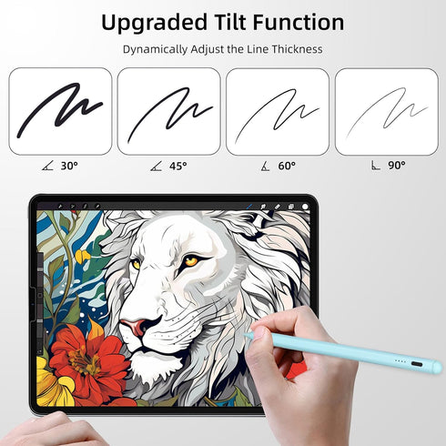 Stylus Pen for iPad with Tilt-Pressure Sensitivity, Fast Charging for 2018-2023 iPad/Mini/Pro/Air, Blue