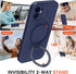 Vanxiliiy 12 12 6.1" Compatible with iPhone Case with Stand, Slim Premium Liquid Silicone Phone Cases for iPhone