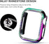 Compatible Apple Watch Case 44mm SE SE2, Bling Crystal Diamonds Bumper Cover for Women, Hard PC Frame