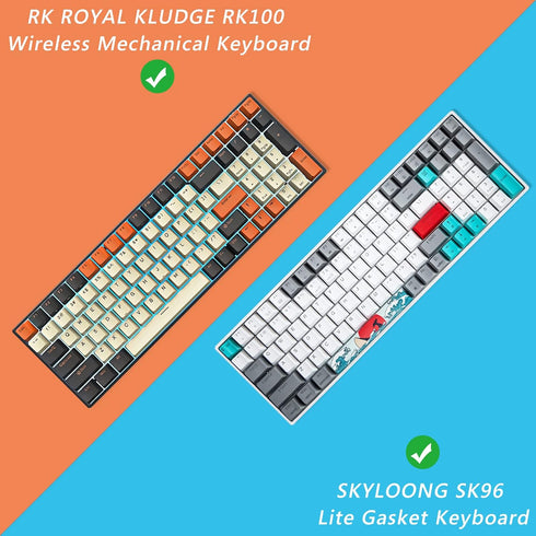 Geekria 90%-96% Keyboard Dust Cover, Clear Acrylic Keypads Cover for 100 Keys Computer Mechanical Wireless Keyboard,