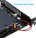 Quad NVMe PCIe Adapter, RIITOP 4 Ports M.2 NVMe SSD to PCI-e 4.0/3.0 x16 Card with Fan Support