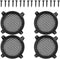 Unifizz Car 4pcs Grill Cover, 4" Mesh Protector for Speaker Woofer Subwoofer Grill