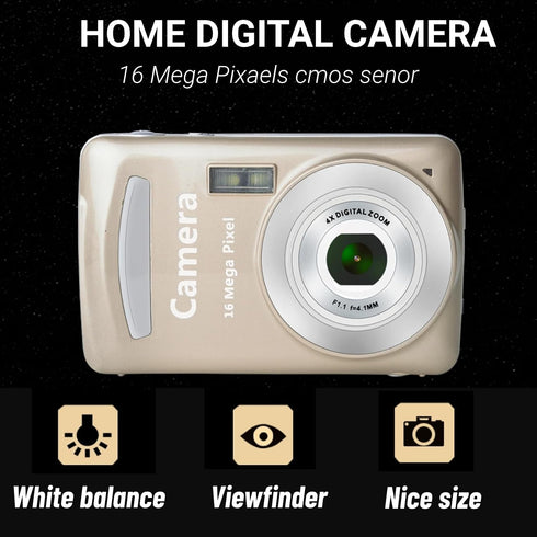 VINGVO 720P 2.4 inches 16MP 30FPS 32GB Mini Digital Camera, HD Compact Portable Camcorder with LCD Screen Support