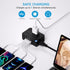 Universal 100V-220V Travel Converter, 250W Voltage Converter with 4 USB Charging Ports and 3 AC Plugs for Curlers