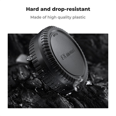 K&F Concept X Mount Body Cap & Rear Lens Cap Cover Kit for Fuji X-Pro2, X-T2, X-T3, XT4, XT5