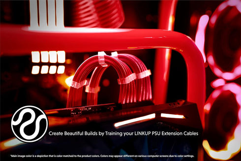LINKUP - AVA 50cm PCI-E 8P(6+2) GPU PSU Power Supply Braided Sleeved Custom Mod PC Extension Cable, Single Pack