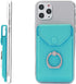 Cell Phone RFID Ring Stand Wallet for iPhone Android - Adhesive Credit Card Holder, Green