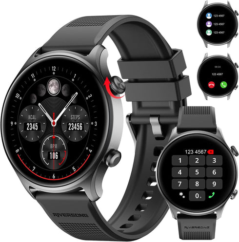 RIVERSONG Smart Watch for Men Women - 1.52" Fitness Tracker - Answer/Make Call - Heart Rate, Sleep, Blood Oxygen