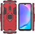 OnePlus 7, OnePlus 6T Case (Red) - Metal Ring Grip Kickstand Shockproof Hard Bumper, Dual Layer Rugged Cover
