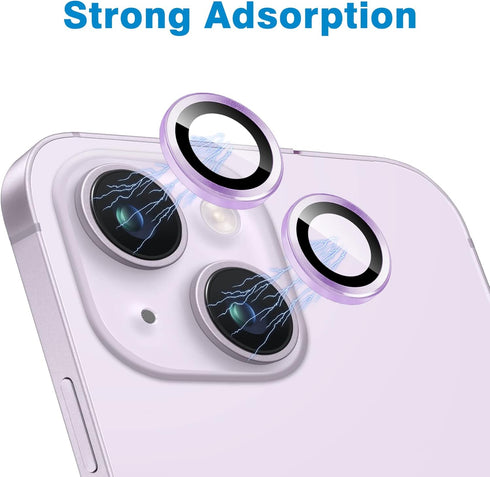 Compatible with iPhone 14 and 14 Plus Camera Lens Protector - Anti-Scratch 9H Tempered Glass, 2 Pcs