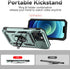 Hitaoyou Compatible with iPhone 15 Plus Case, iPhone 15 Plus Case with Camera Cover & Kickstand, Military Grade