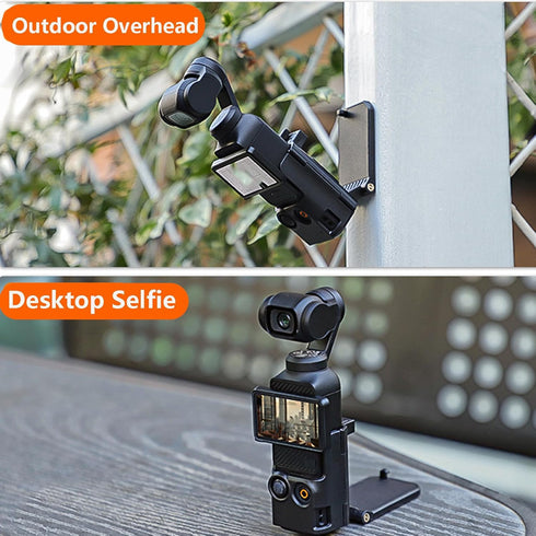 Magnetic Camera Desktop Base Stand Holder Expansion Adapter Mount for DJI Osmo Pocket 3 with Adjustable Clip Clamp