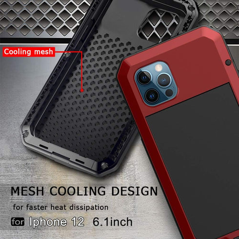 Marrkey for iPhone 12 Case, 360 Full Body Protective Heavy Duty Shockproof Tough Armour Case with Silicone Screen