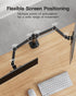 HUANUO Dual Monitor Mount for 2 Monitors up to 30 inches, Heavy Duty Stand with Adjustable Arm