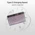 Wireless Bluetooth Keyboard for iPad, 10" Round Keys Mini Keyboard, Ultra-Slim Rechargeable for iPad (Light Pink)