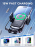 Wireless Car Charger, 15W Qi Fast Charging Auto Clamping Phone Holder, JOYROOM Mount for iPhone 14 13 12 11 Pro Max