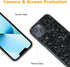molzar Grip Series Case for iPhone 13 Mini, Real Forged Carbon Fiber, Built-in Metal Plate, Wireless Charging, Glossy