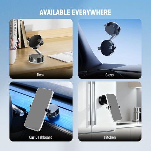 NEEWER 360 A9 ENTRY LEVEL VERSION Magnetic Cell Phone Holder Mount Stand Foldable with Vacuum Suction Cup for Your Car