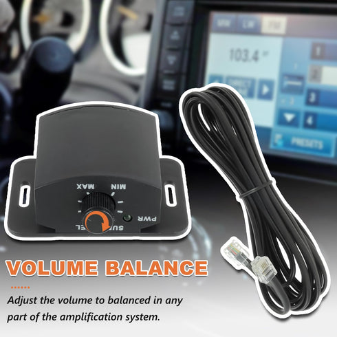 JAMHER 4-Pin 3.5m/11.48ft Universal Car Amplifier Bass Control Knob Sub Level Amp Volume Control Cable with Cable