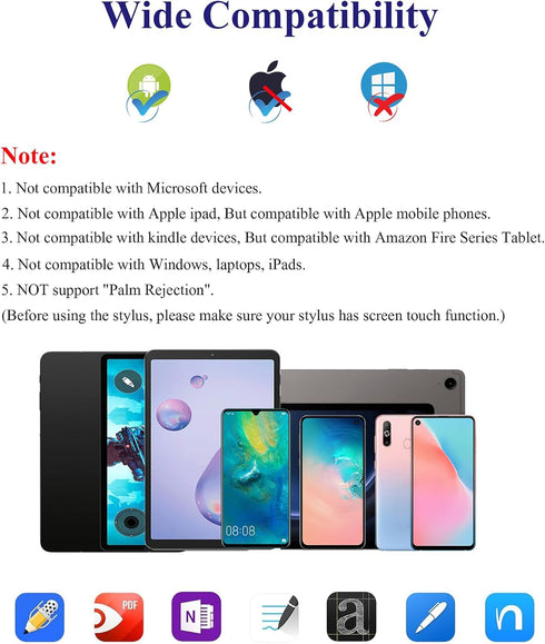 CMARS Stylus Pen for Android, POM Tip Magnetic Phone Pencil, Fine Point Stylus Pens for Touchscreen, Digital Tablet Pen