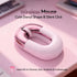 FOPATO 2.4G, 1200 Travel Mouse, Pink Wireless Mouse, Dual Mode Bluetooth & Rechargeable Silent Portable Mouse, Cute
