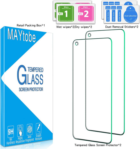 MAYtobe 2 Pack Screen Protector for Motorola Moto G Stylus 5G, Tempered Glass, Anti-Scratch, Bubble Free