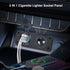 12V USB Outlet Marine Switch Panel, PD3.0 & Dual Quick Charge 3.0 USB Ports, Waterproof 150W Cigarette Lighter Socket