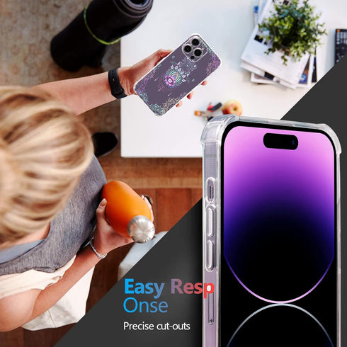 Roemary Eyes Case for iPhone 13 - Lucky Hand Design with Screen Protector, Soft TPU Protective Case