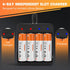 Fitinoch 8 Pack 1.5V 2600mWh 2H (4-Bay Rechargeable Lithium Batteries AA for Blink Camera, Long-Lasting Double A