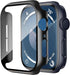 Smiling Case Compatible with Apple Watch SE 2 (2024)/SE/Series 6/5/4 44mm with Built-in Tempered Glass Screen Protector