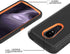 Annymall Moto Z4 Case – Heavy Duty with Built-in Screen Protector, Tough 4 in 1 Rugged Shockproof Cover, Black/Orange