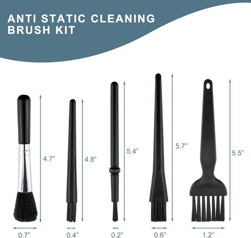 5 PCS Mini Keyboard Cleaning Brushes Kit, PP Handle Nylon Anti Static Electronic Dust Cleaning Brush for Computer