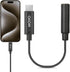 Movo 3.5mm TRRS Microphone Adapter Cable to USB-C, Compatible with iPhone 15 and up, Optimized for Pro Audio