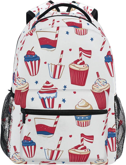 ALAZA Icecream Flag Pattern School Backpacks Business Travel Hiking Camping Rucksack Pack