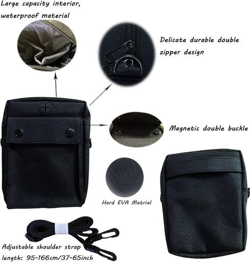Portable Waterproof CD Player Bag, Canvas Case with Strap for HOTT/ChenFec/Gueray/NAVISKAUTO/Jinhoo/Jensen