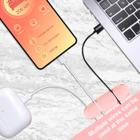 3PCS Cable Clips, Cute Pink Cord Wire Organizer, Electrical Cable Management Holders for Office and Home Desk