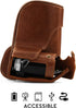 MegaGear MG1863 Ever Ready Genuine Leather Camera Case for Olympus Om-D E-M5 Mark III - Brown